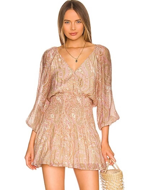 MINKPINK Dresses & Skirts - MINKPINK x Revolve Catalina Smocked Mini Dress Paisley